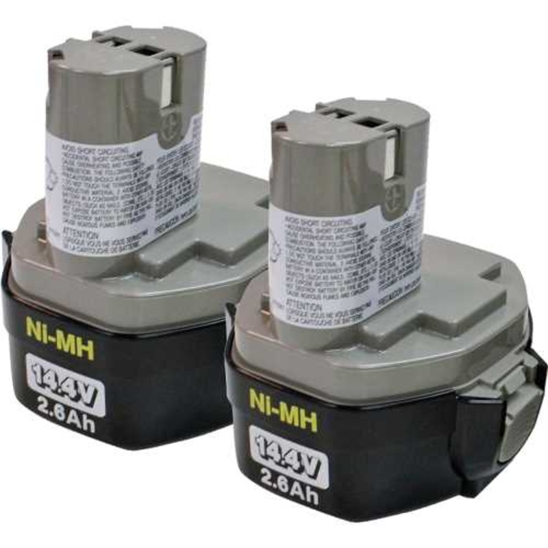 Makita 194157-8 14.4V NiMH 2.6Ah Battery 1434, Pod Style, 2/pk