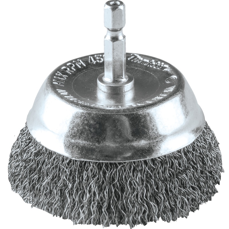 Makita B-63080 3" Crimped Wire Cup Brush, 1/4" Hex Shank