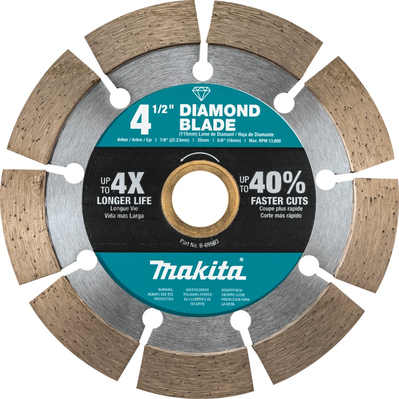 Makita B-69593 41/2" Diamond Blade, Segmented, General Purpose