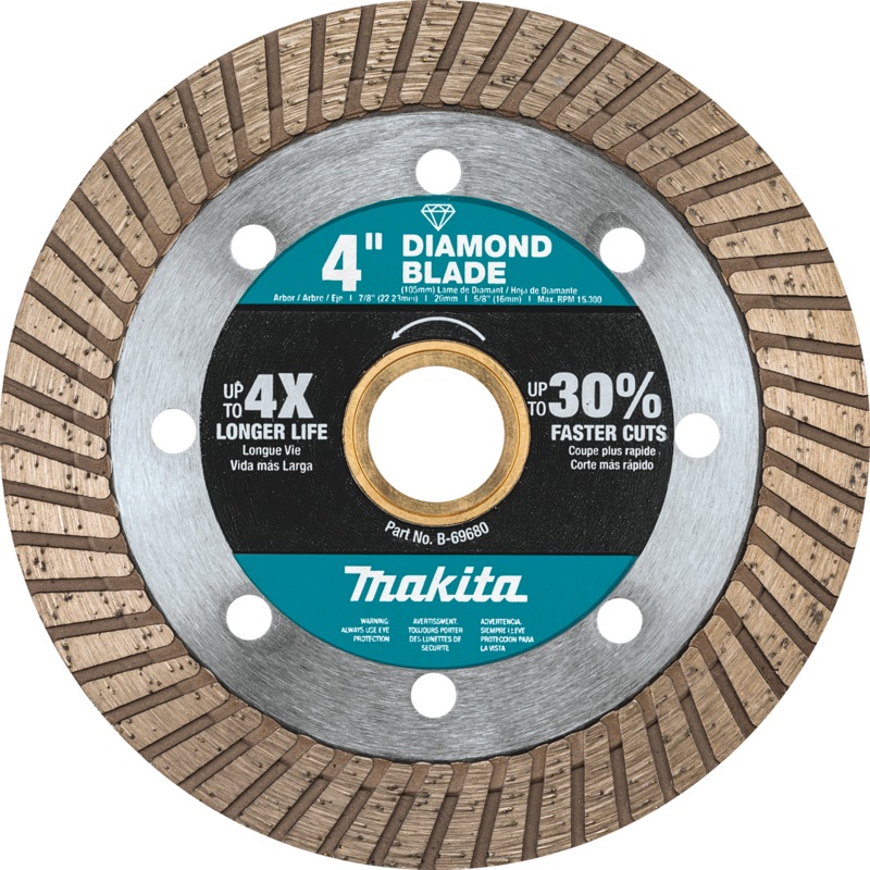 Makita B-69680 4" Diamond Blade, Turbo, General Purpose