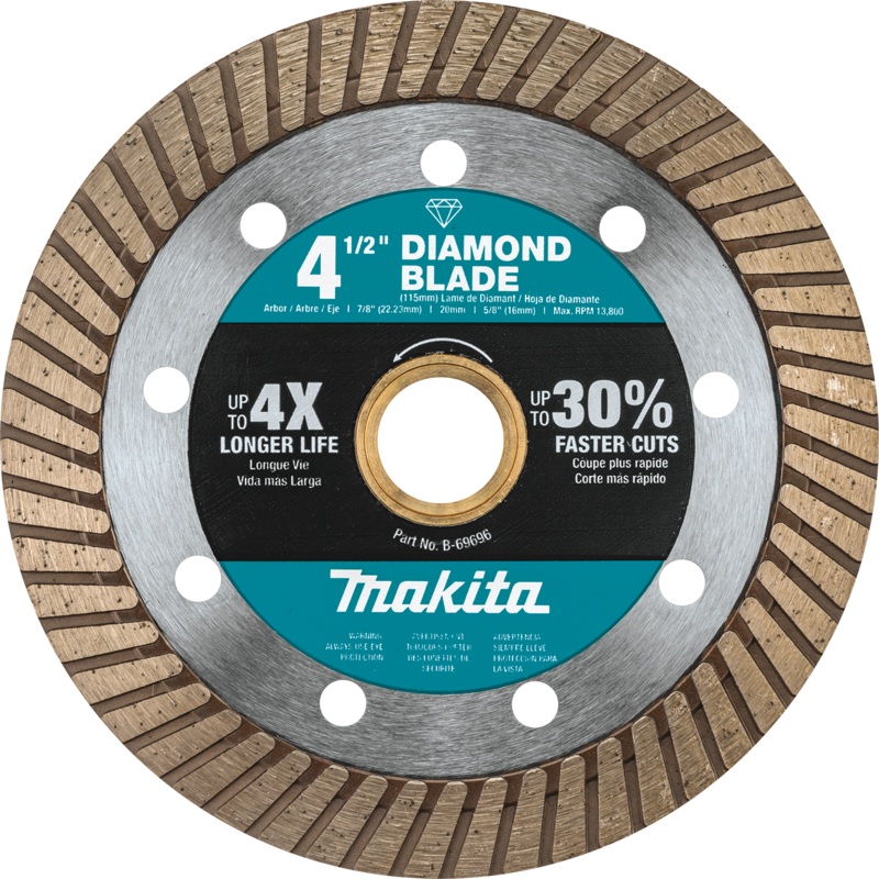 Makita B-69696 41/2" Diamond Blade, Turbo, General Purpose