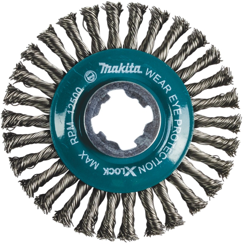 Makita D-72659 XLOCK 41/2" Carbon Steel Stringer Bead Twist Wire Wheel