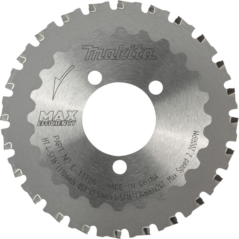 Makita E-11106 45/16" 24T Max Efficiency CERMETTipped Cutter Blade, Rebar and Steel Rods