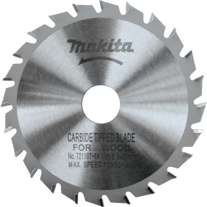 Makita 721107-6A 43/8" 24T CarbideTipped Circular Saw Blade, General Purpose