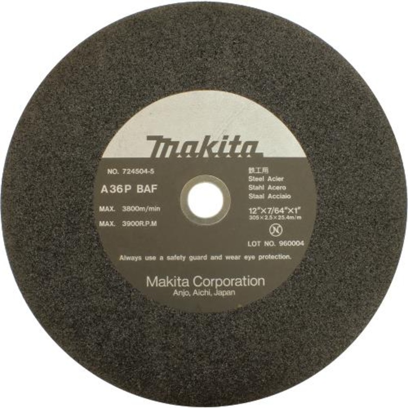 Makita 724504-5 12" x 7/64" x 1" CutOff Wheel, 5/pk