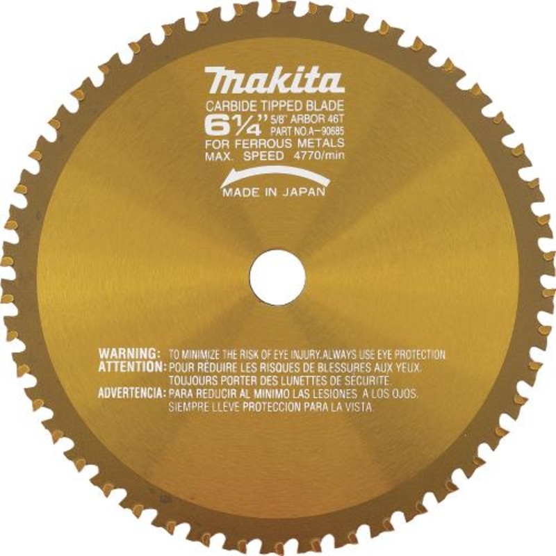Makita A-90685 61/4" 46T CarbideTipped Saw Blade, Metal/General Purpose