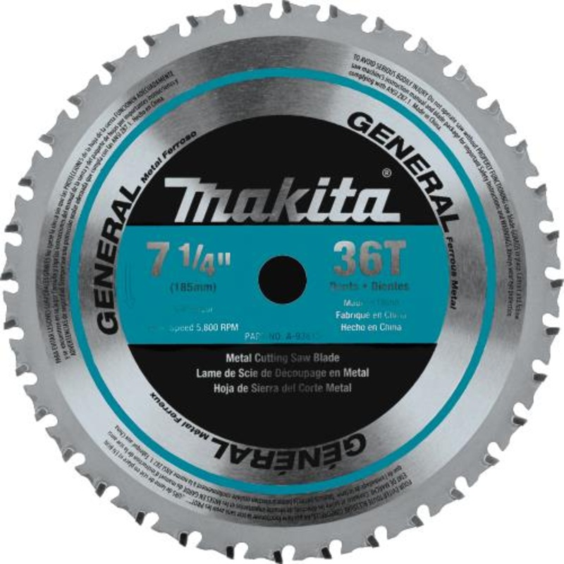 Makita A-93815 71/4" 36T CERMET Tipped Saw Blade, Ferrous Metal