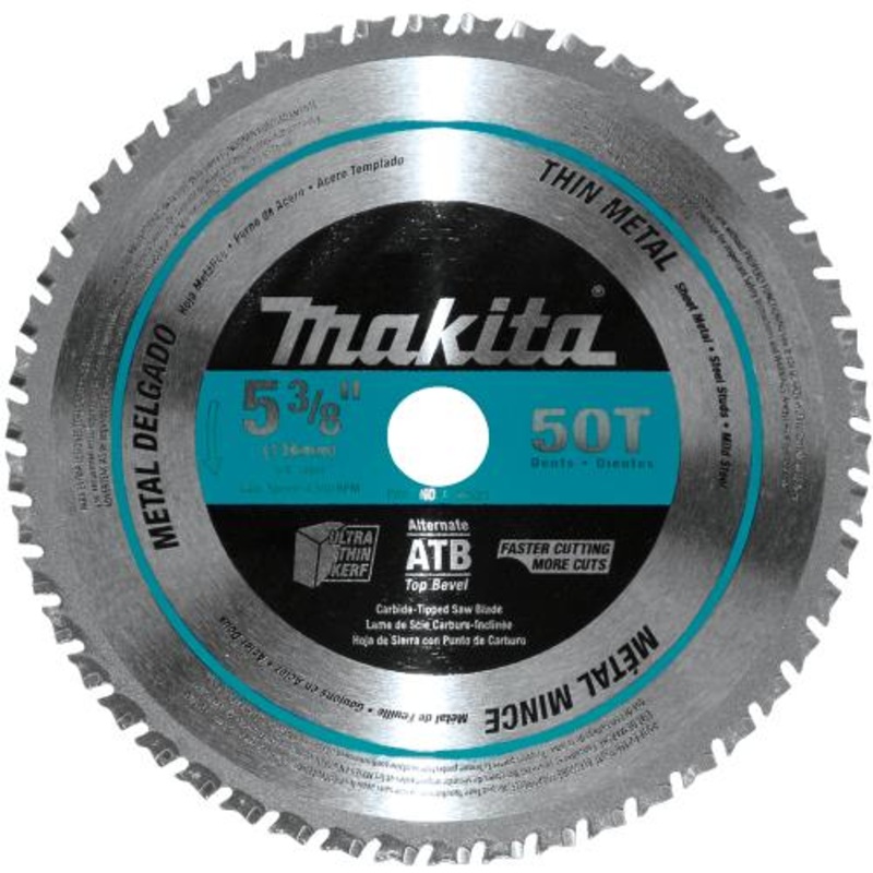 Makita A-94524 53/8" 50T CarbideTipped Saw Blade, Ferrous MetalThin Gauge