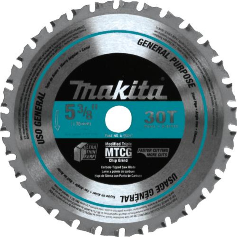 Makita A-95037 53/8" 30T CarbideTipped Saw Blade, Metal/General Purpose