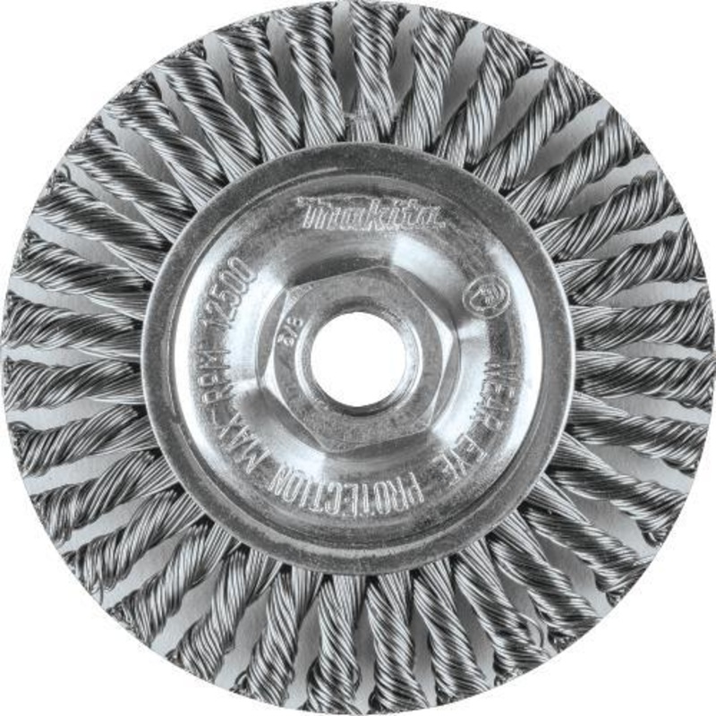 Makita A-98491 4" Stringer Bead Twist Wire Wheel, Stainless, 5/8"11