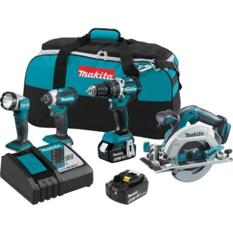 Makita XT446T 18V LXT LithiumIon Brushless Cordless 4Pc. Combo Kit (5.0Ah)