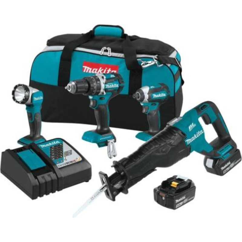 Makita XT447T 18V LXT LithiumIon Brushless Cordless 4Pc. Combo Kit (5.0Ah)