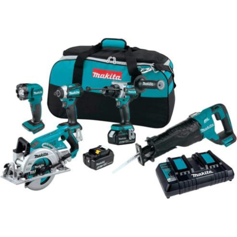 Makita XT507PT 18V LXT LithiumIon Brushless Cordless 5Pc. Combo Kit (5.0Ah)