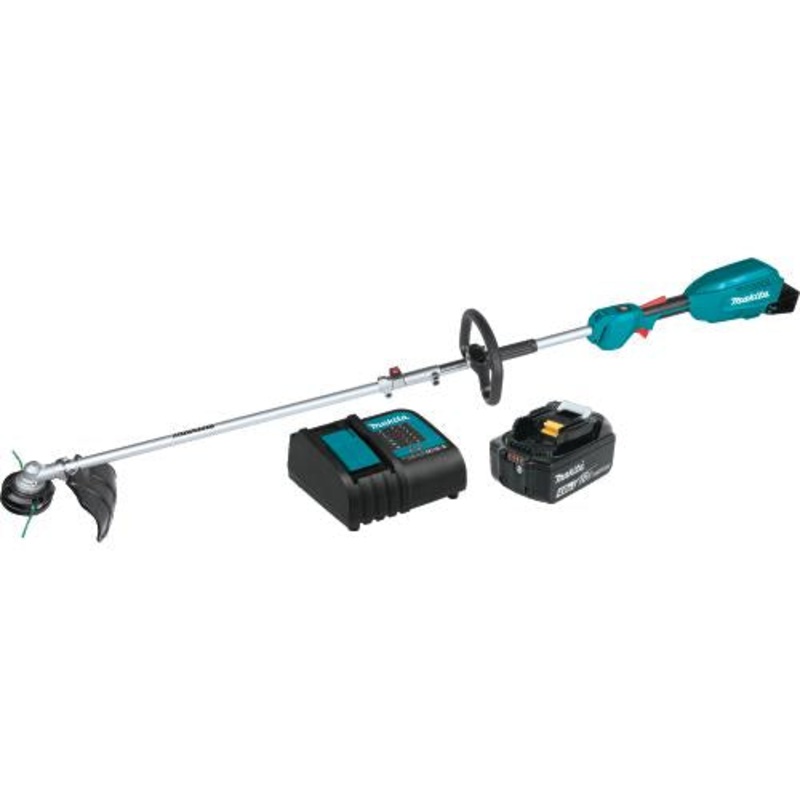 Makita XUX02SM1X1 18V LXT LithiumIon Brushless Cordless Couple Shaft Power Head Kit w/ 13" String Trimmer Attachment (4.0Ah)