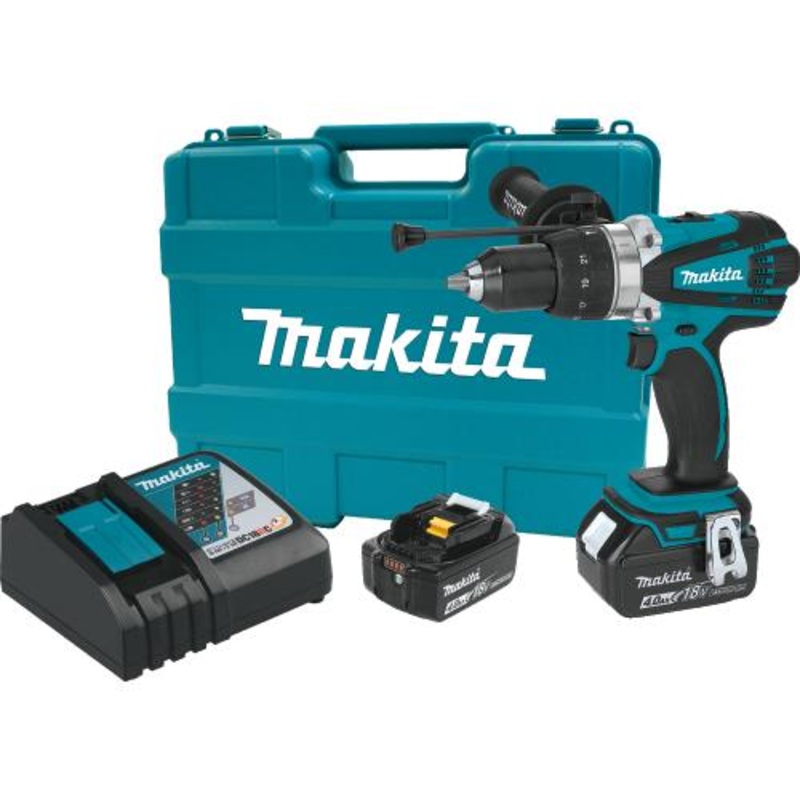 Makita XPH03MB 18V LXT LithiumIon Cordless 1/2" Hammer DriverDrill Kit (4.0Ah)
