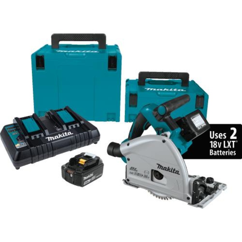 Makita XPS01PTJ 36V (18V X2) Lxt Brushless 61/2" Plunge Circular Saw Kit