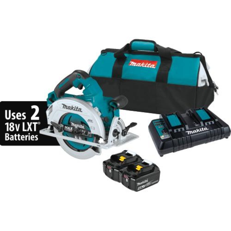 Makita XSH07PTU 36V (18V X2) LXT Brushless 71/4 Circular Saw Kit, AWS Capable (5.0Ah)