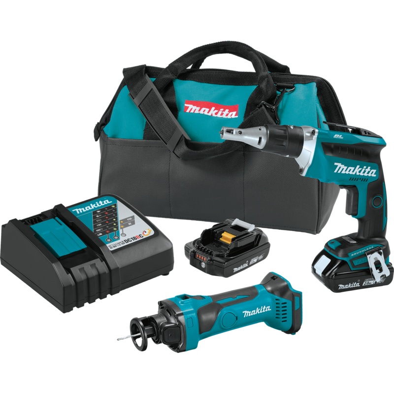 Makita XT255R 18V LXT LithiumIon Compact Cordless 2Pc. Combo Kit (2.0Ah)