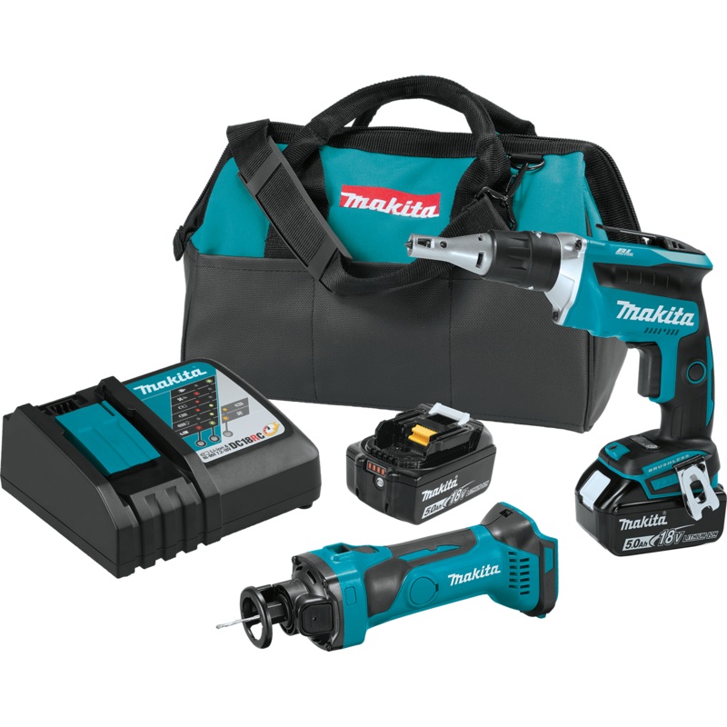 Makita XT255T 18V Lxt Lithium Ion Cordless 2 Pc. Combo Kit (5.0Ah)