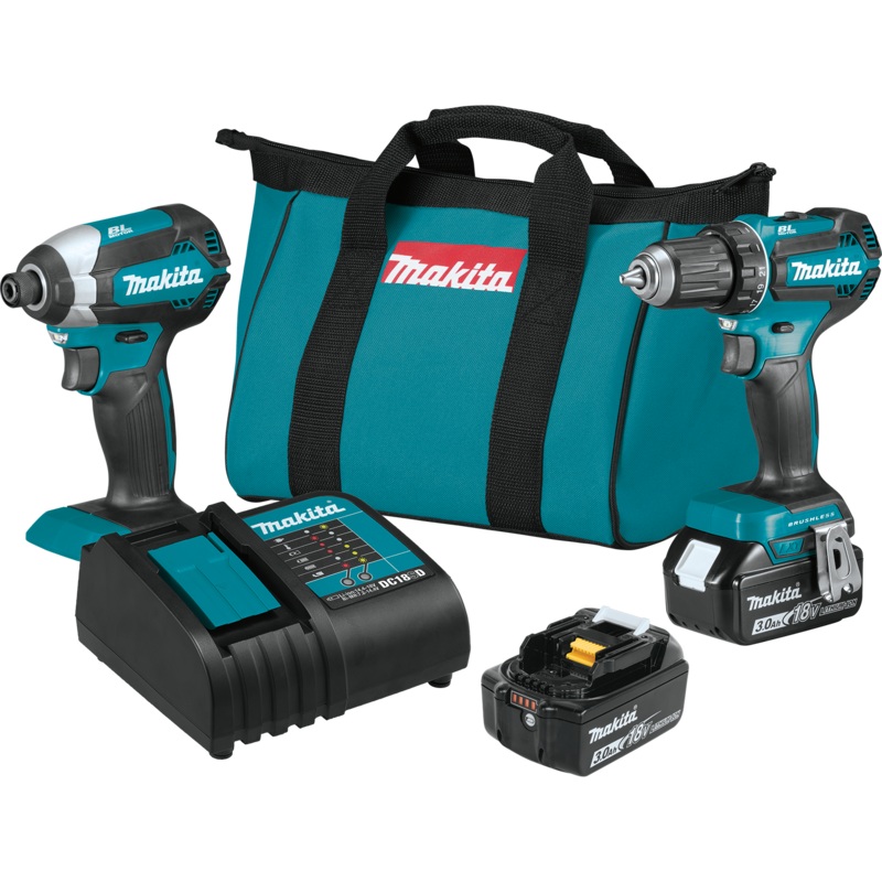 Makita XT281S 18V LXT LithiumIon Brushless Cordless 2Pc. Combo Kit (3.0Ah)