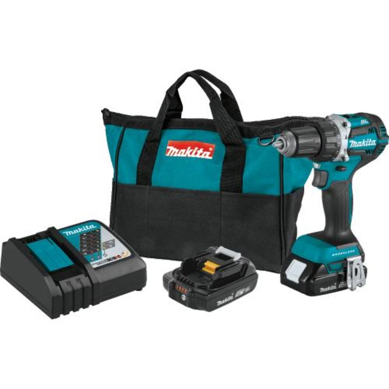 Makita XFD12R 18V LXT LithiumIon Compact Brushless Cordless 1/2" DriverDrill Kit (2.0Ah)