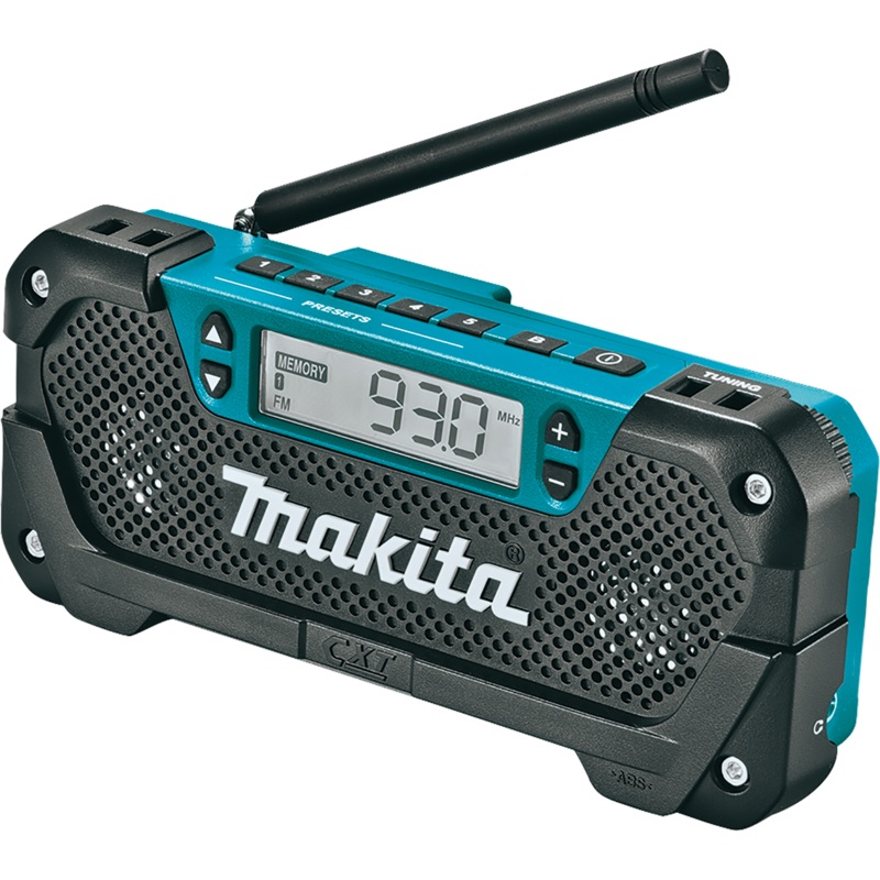 Makita RM02 12V Max Cxt Lithiumion Cordless Compact Job Site Radio, Tool Only