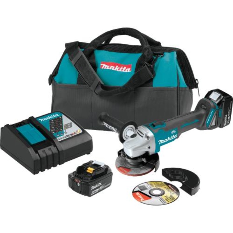 Makita XAG04T 18V LXT LithiumIon Brushless Cordless 41/2 / 5" CutOff/Angle Grinder Kit (5.0Ah)