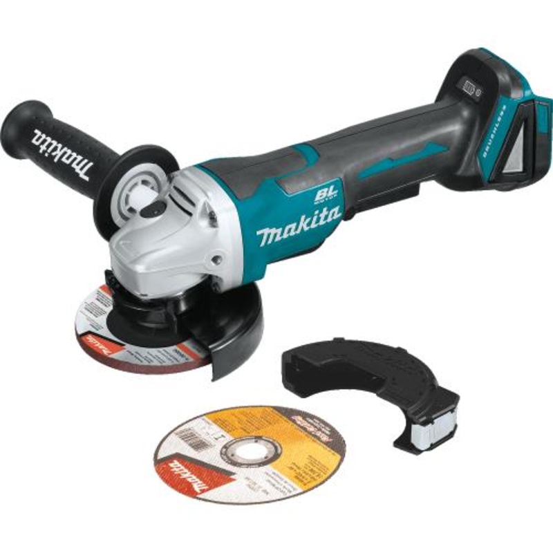 Makita XAG11Z 18V LXT LithiumIon Brushless Cordless 41/2 / 5" Paddle Switch CutOff/Angle Grinder, with Electric Brake, Tool Only