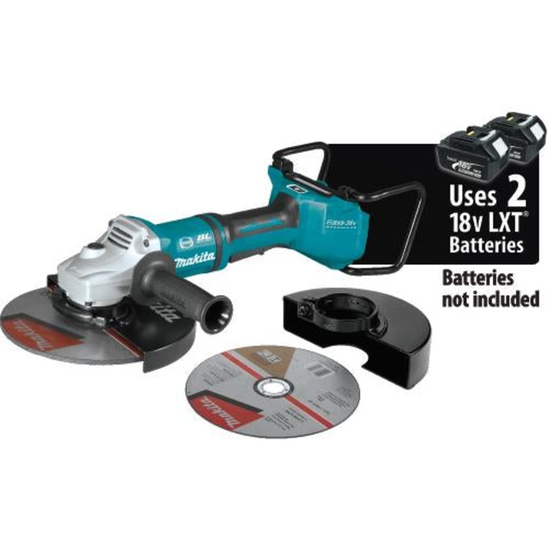 Makita XAG23ZU1 36V (18V X2) LXT Brushless 9" Paddle Switch CutOff/Angle Grinder, with Electric Brake and AWS, Tool Only