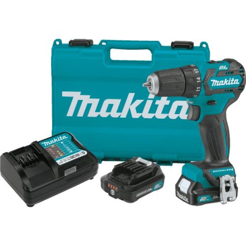 Makita FD07R1 12V max CXT LithiumIon Brushless Cordless 3/8" DriverDrill Kit (2.0Ah)
