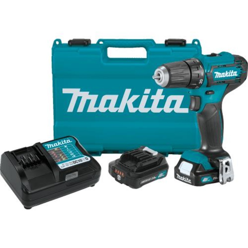 Makita FD09R1 12V max CXT LithiumIon Cordless 3/8" DriverDrill Kit (2.0Ah)