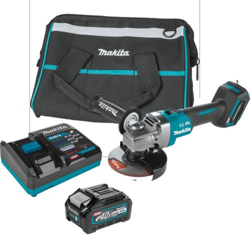Makita GAG01M1 40V max XGT Brushless Cordless 41/2 / 5" Angle Grinder Kit, with Electric Brake (4.0Ah)