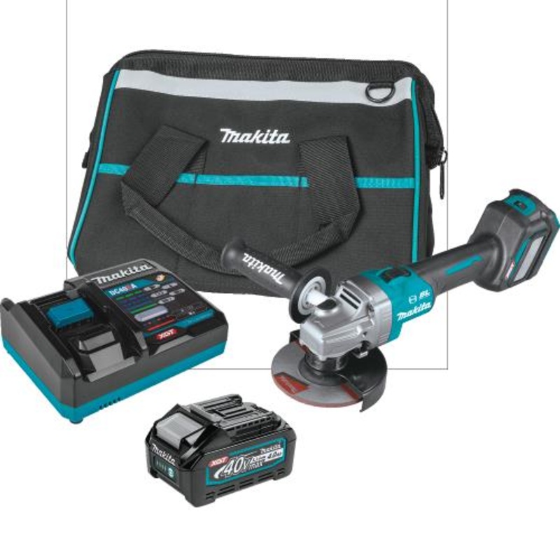 Makita GAG04M1 40V max XGT Brushless Cordless 41/2 / 5" Angle Grinder Kit, with Electric Brake, AWS Capable (4.0Ah)