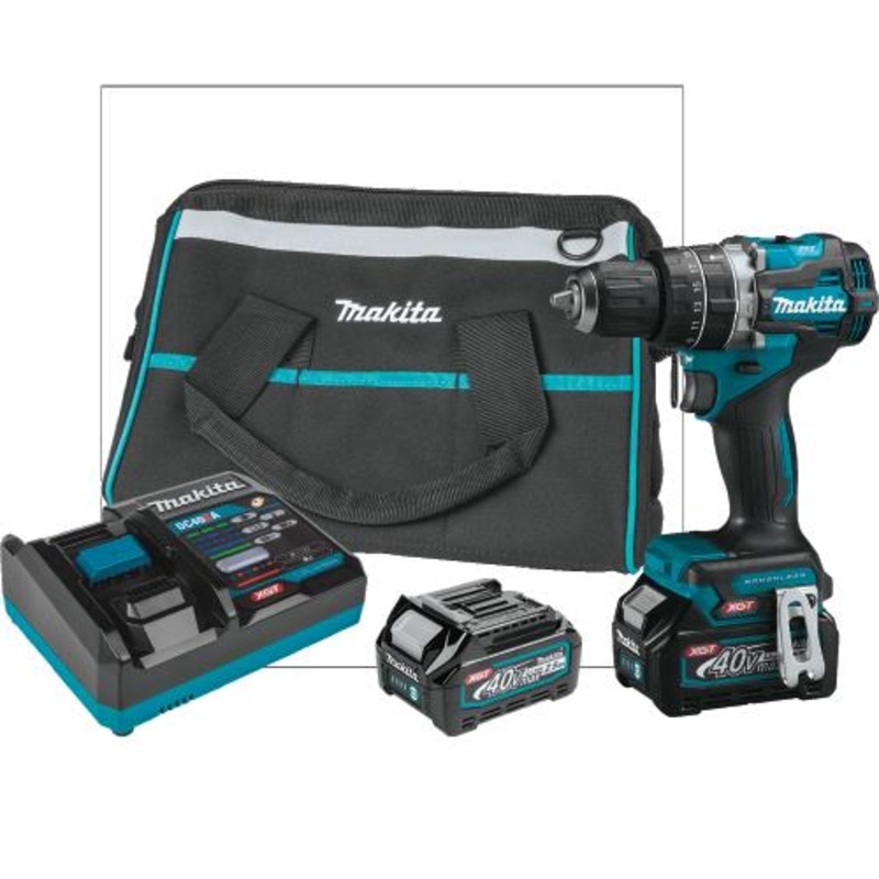 Makita GPH02D 40V max XGT Compact Brushless Cordless 1/2" Hammer DriverDrill Kit (2.5Ah)