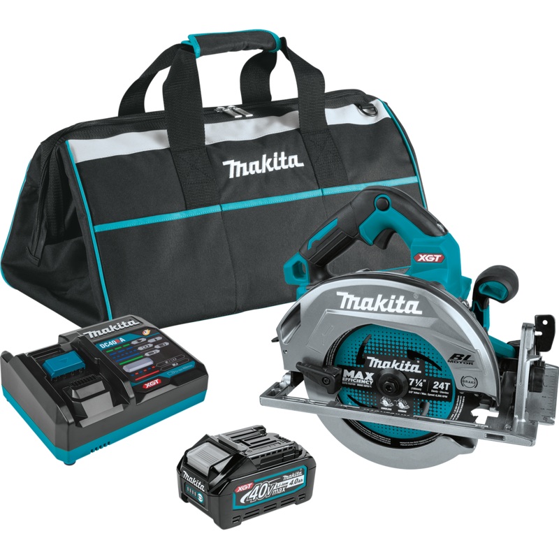 Makita GSH01M1 40V max XGT Brushless Cordless 71/4" Circular Saw Kit, AWS Capable (4.0Ah)