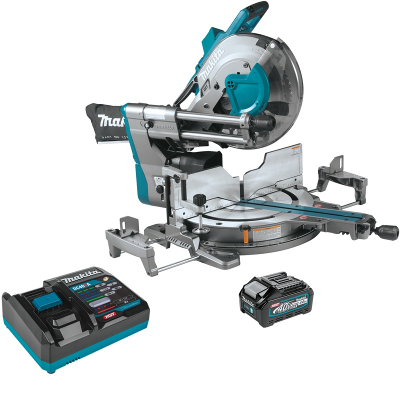 Makita GSL04M1 40V max XGT Brushless Cordless 12" DualBevel Sliding Compound Miter Saw Kit, AWS Capable (4.0Ah)