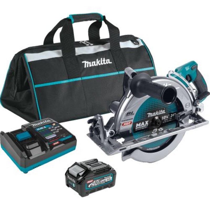 Makita GSR02M1 40V max XGT Brushless Cordless Rear Handle 101/4" Circular Saw Kit, AWS Capable (4.0Ah)