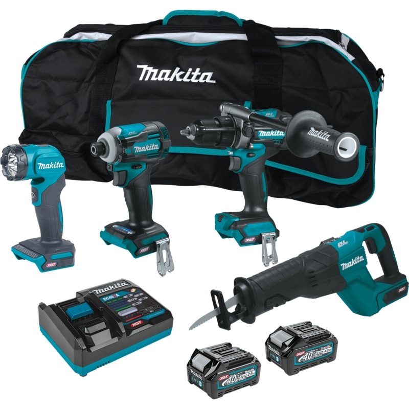 Makita GT401M1D1 40V max XGT Brushless Cordless 4Pc. Combo Kit (2.5Ah/4.0Ah)