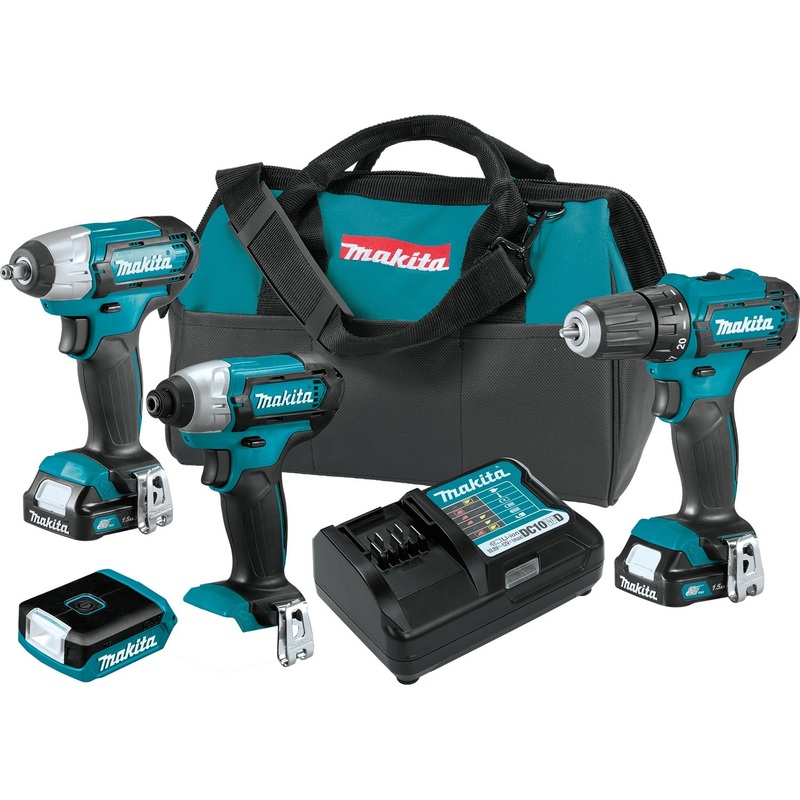 Makita CT411 12V max CXT LithiumIon Cordless 4Pc. Combo Kit (1.5Ah)