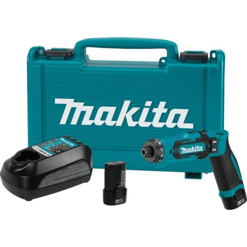 Makita DF012DSE 7.2V LithiumIon Cordless 1/4" Hex DriverDrill Kit with AutoStop Clutch
