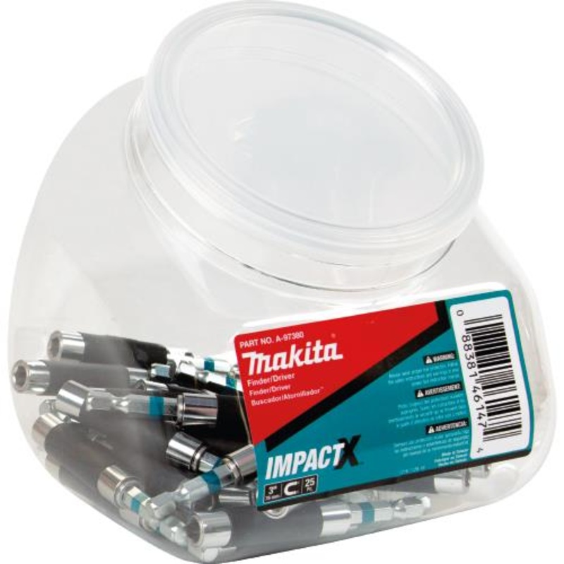 Makita A-97380 ImpactX 3 Finder/Driver, 25/pk, Jar