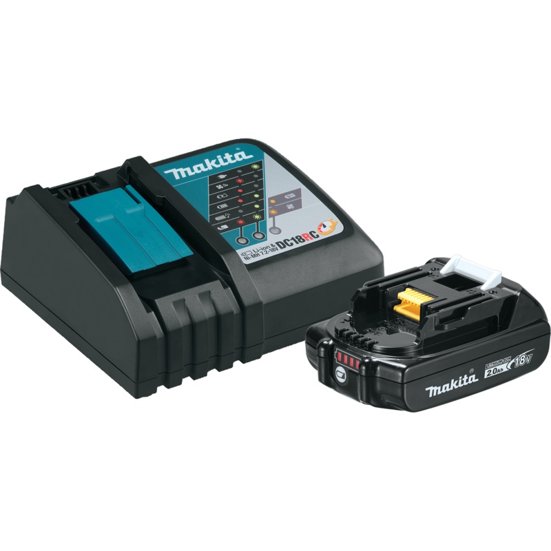 Makita BL1820BDC1 18V LXT LithiumIon Compact Battery and Rapid Charger Starter Pack (2.0Ah)