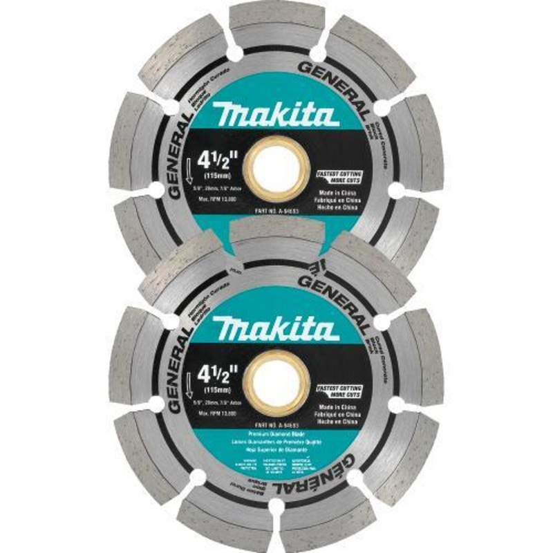 Makita A-97623 41/2" Diamond Blade, Segmented, General Purpose, 2/pk