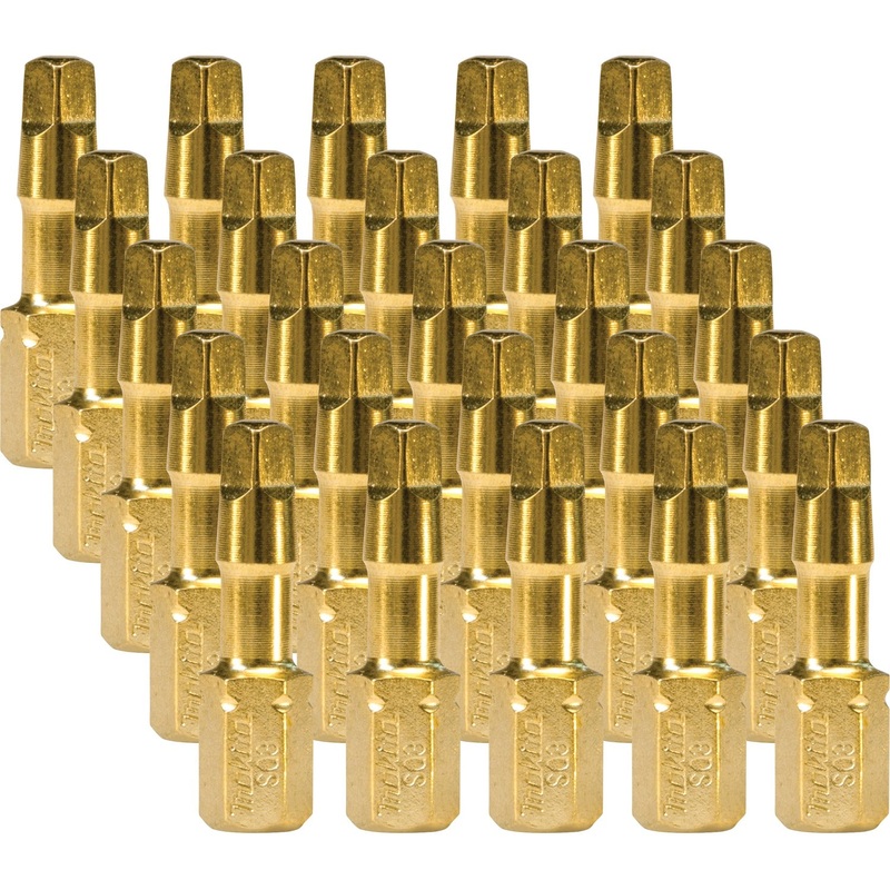 Makita B-44747 Impact GOLD #2 Square Insert Bit, 25/pk