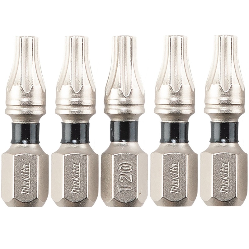 Makita E-00620 Impact XPS T20 Torx 1" Insert Bit, 5/pk