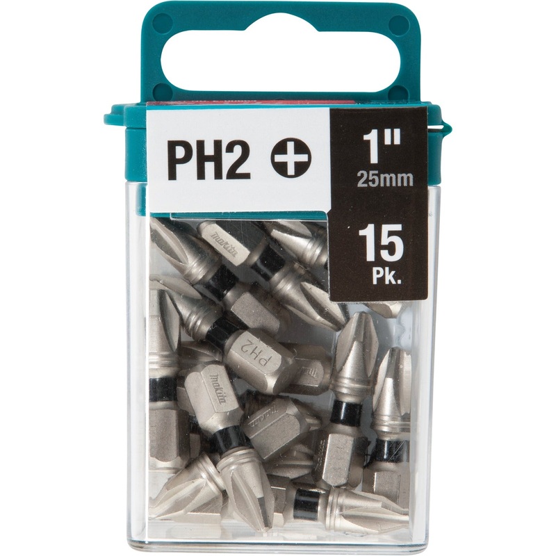 Makita E-00664 Impact XPS #2 Phillips 1" Insert Bit, 15/pk