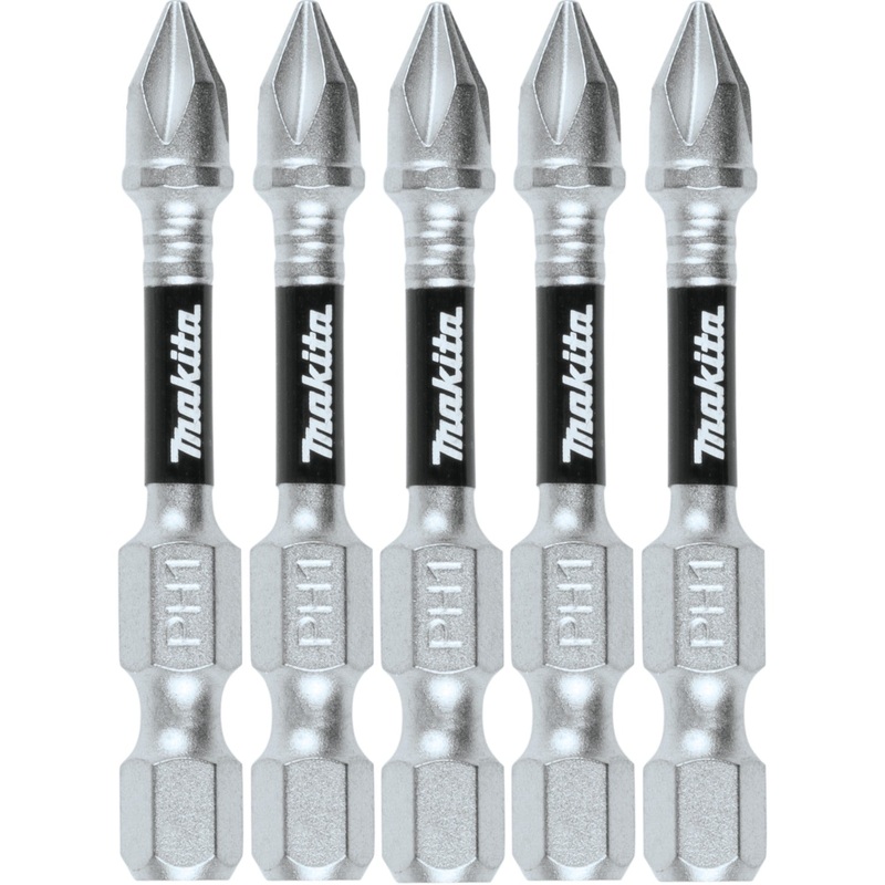 Makita E-00907 Impact XPS #1 Phillips 2" Power Bit, 5/pk