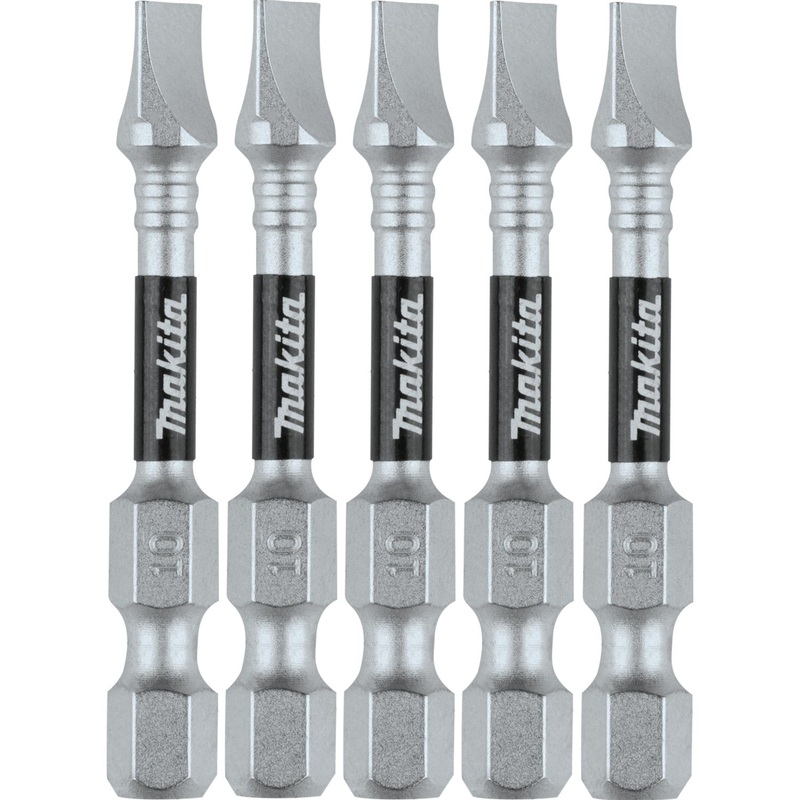 Makita E-01030 Impact XPS #10 Slotted 2" Power Bit, 5/pk