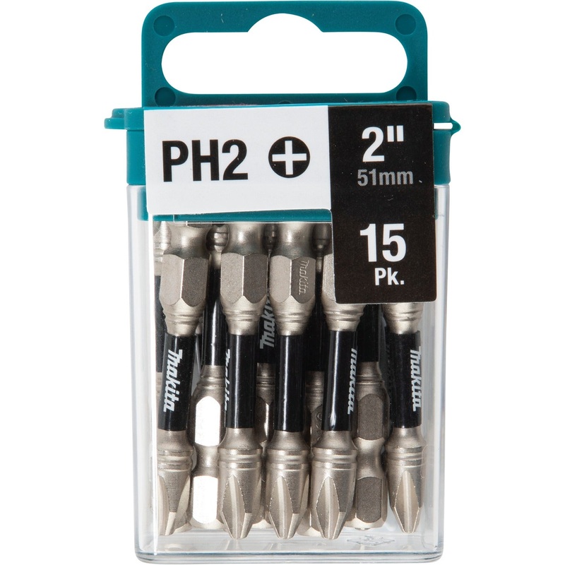 Makita E-01046 Impact XPS #2 Phillips 2" Power Bit, 15/pk