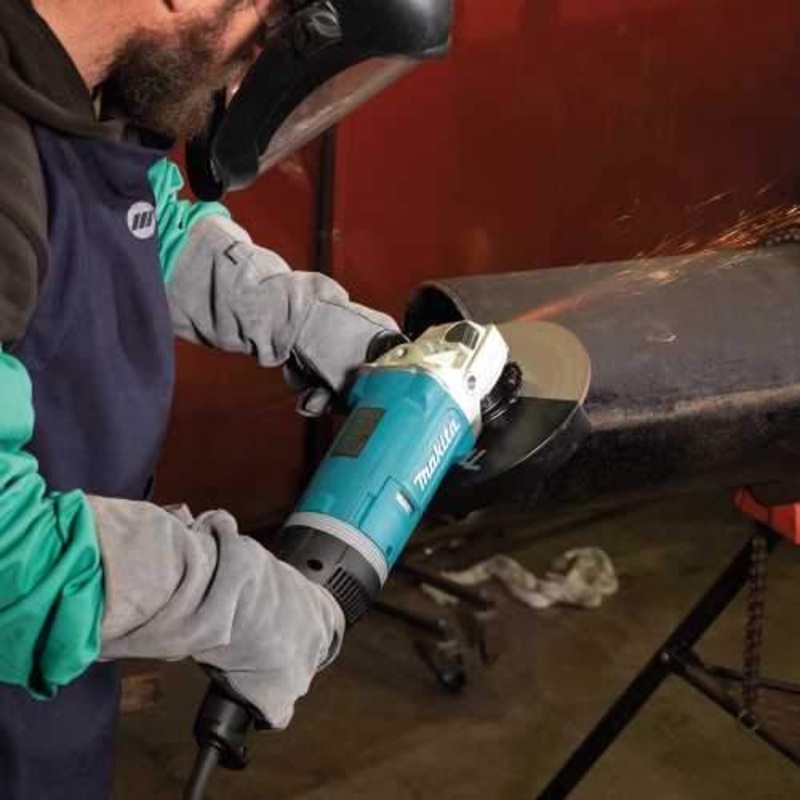 Makita GA9080 9" Angle Grinder, with Rotatable Handle, and LockOn Switch